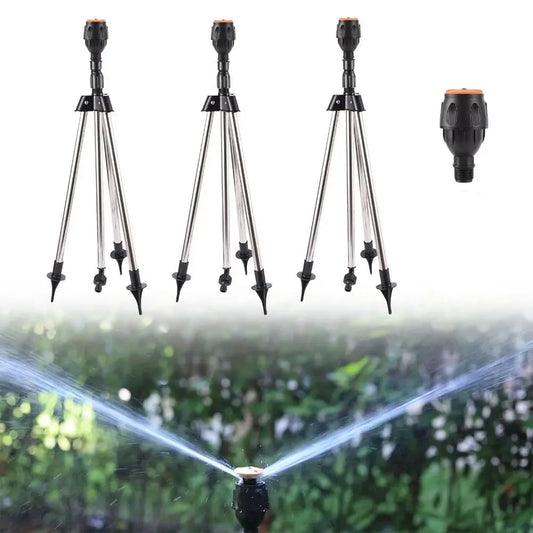 360° Rotary Tripod Sprinkler – Telescopic Adjustable Lawn Irrigator Tripod Lawn Sprinkler Oasis Select