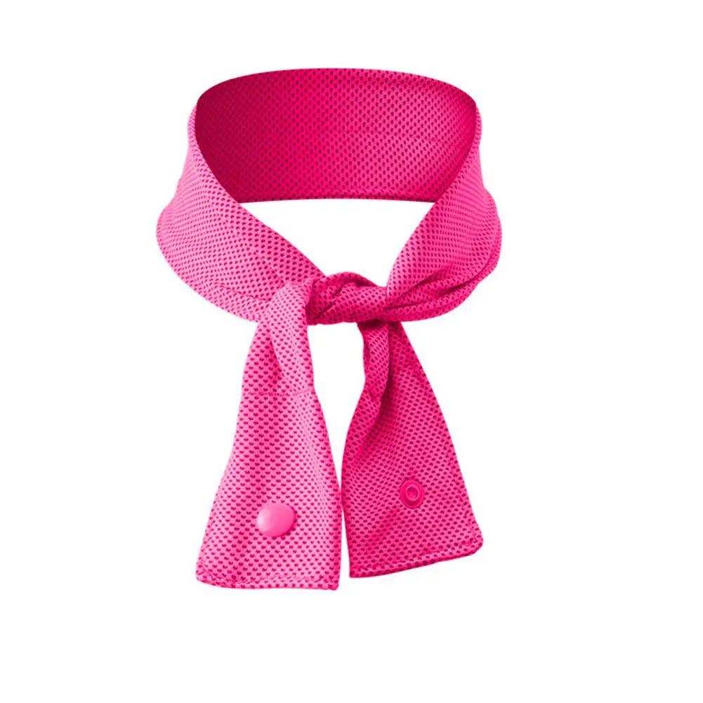 Sports Quick-drying Ice Towel Summer Outdoor Running Cycling Camp Ice Bib Lightweight Comfortable Wipe Sweat Ice Cooling Scarf Peaceful Pleasures Health and Wellness Pink