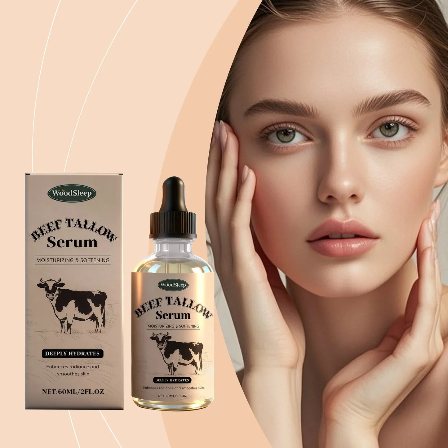 WOODSLEEP Beef Tallow Face Serum – Hydrating & Brightening