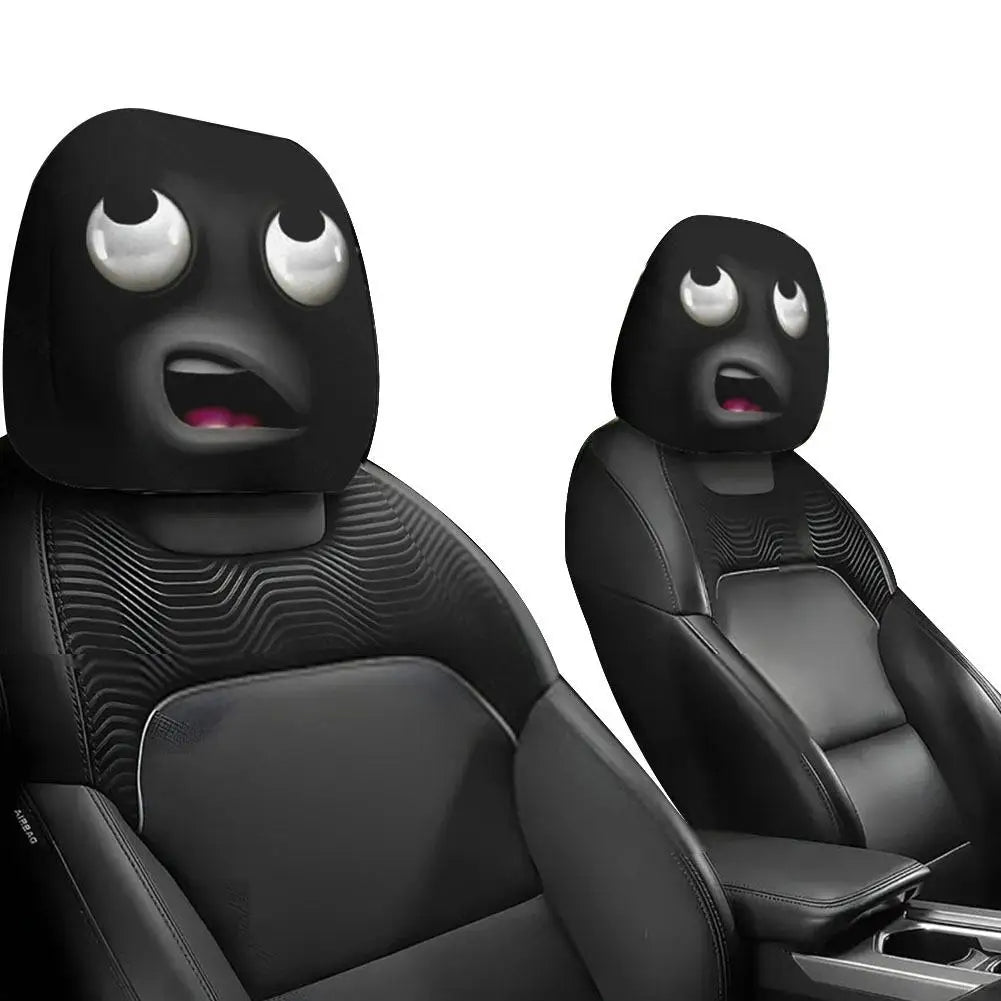 Halloween Skull Car Headrest Covers – 2-Pack Spooky Fit