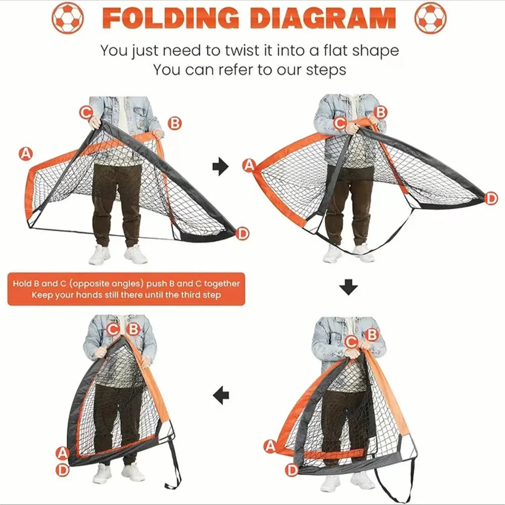 Pop-Up Soccer Goal – Portable Foldable Football Net for Kids