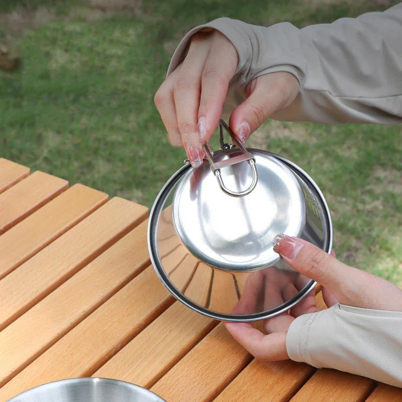 304 Stainless Steel Folding Camping Bowl & Portable Mug Camping Bowl & Mug Peaceful Pleasures Health and Wellness