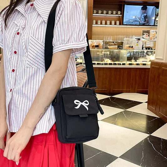 Women's Bow Crossbody Bag – Nylon Shoulder & Messenger Purse Crossbody Bag Oasis Select