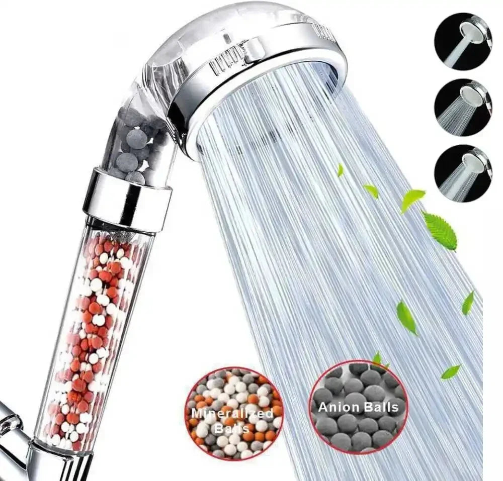 3-Mode High Pressure Handheld Shower Head with Anion Filter