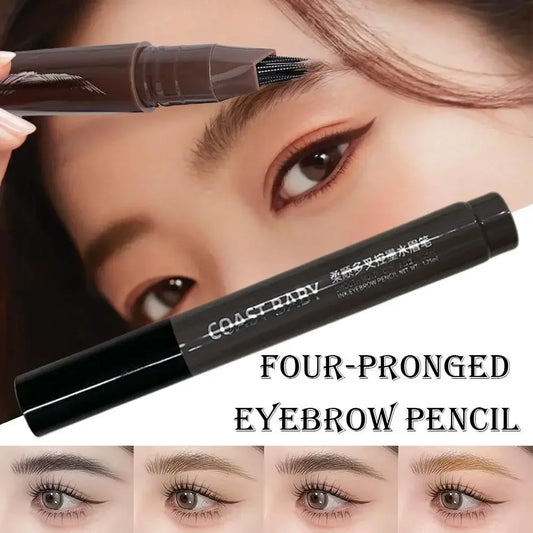 4-Fork Microblading Eyebrow Pen – Waterproof Liquid Brow Pencil Eyebrow Makeup Peaceful Pleasures Health and Wellness