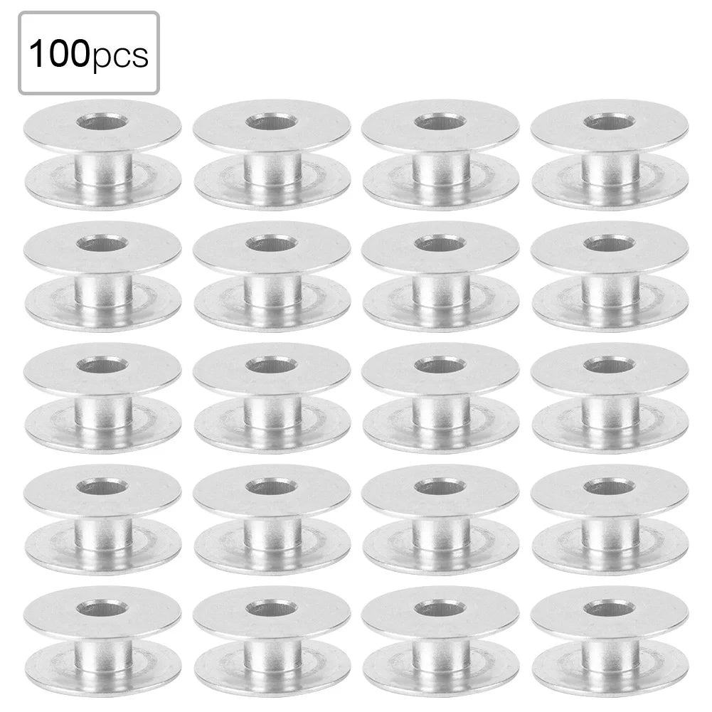 Aluminum Bobbins Empty Spool Flat Sewing Machine Parts