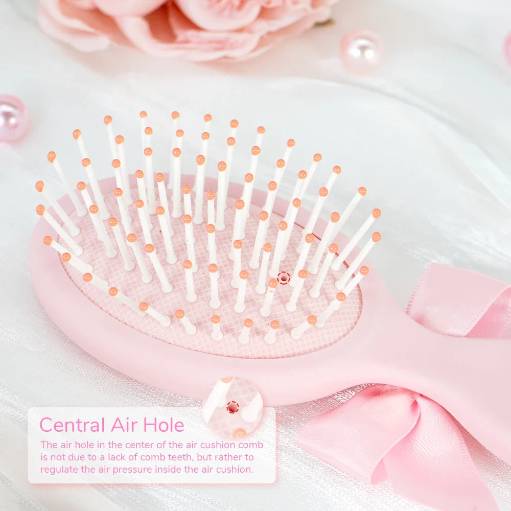 Coquette Pink Paddle Hair Brush – Bow & Butterfly Print