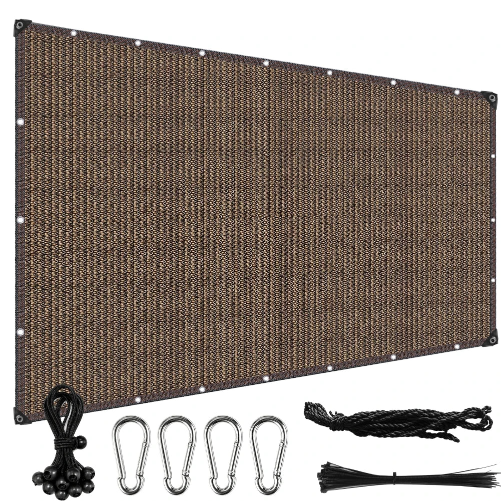 Outdoor Sun Shade Net with Grommets | UV Mesh Tarp Cover