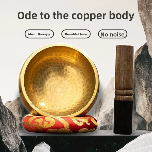 Bronze Bowl Handmade Singingbowl Sanskrit Bowlsound Xizang Bronzebowl Peaceful Pleasures Health and Wellness