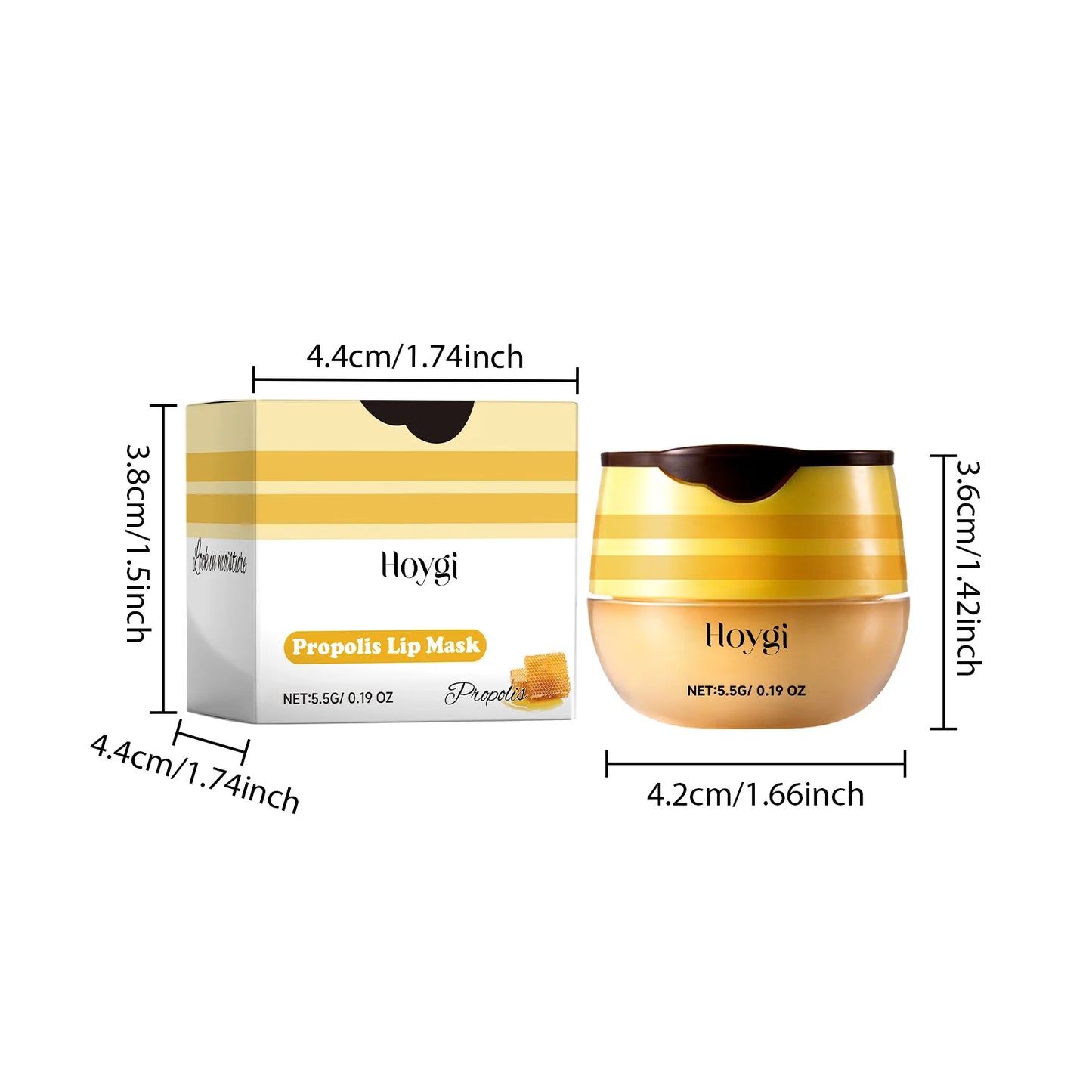 Propolis lip mask fades lip lines anti-crack protection lip balm moisturizes hydrating and lip care lip mask Peaceful Pleasures Health and Wellness