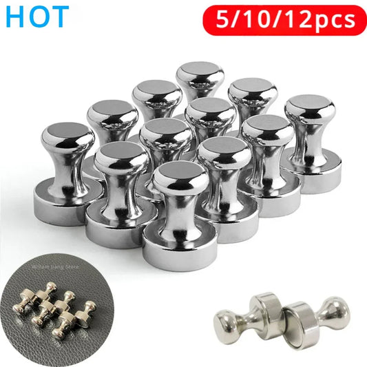 10-Pack N35 Neodymium Magnetic Pushpins for Fridge & Whiteboard Magnetic Pushpins Peaceful Pleasures Health and Wellness