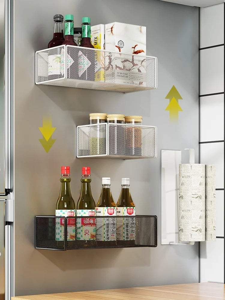 Magnetic Spice Rack Organizer – Hanging Refrigerator Shelf