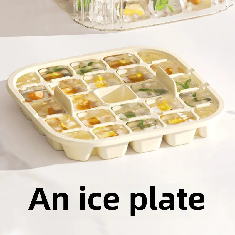 Food grade Press Type Silicone Ice Cube Mold Large Capacity Ice Storage Box Summer Household Ice Maker Home Kitchen Fridge Tools Peaceful Pleasures Health and Wellness