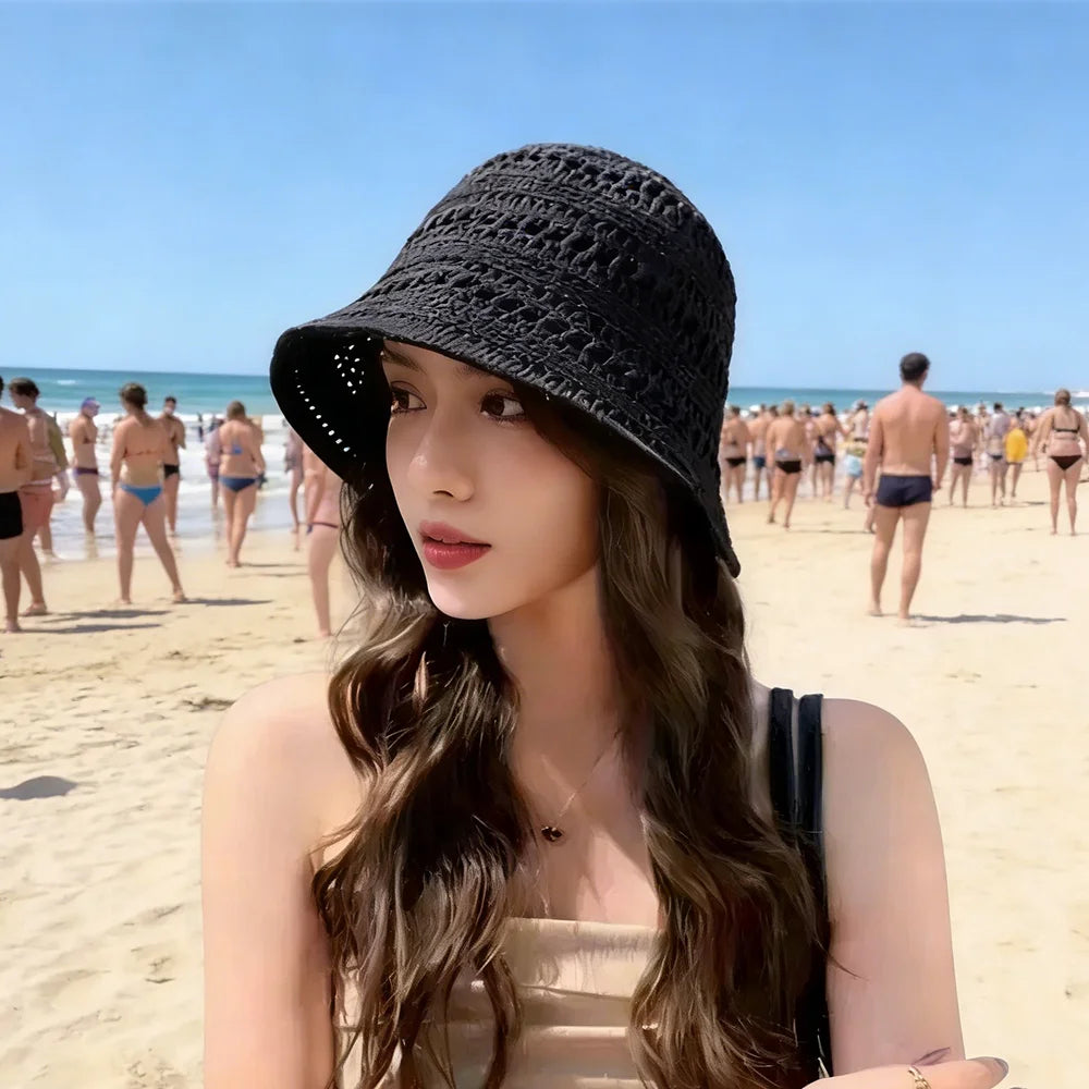 Women's Wide Brim UV Sun Bucket Hat – Beach Travel Hiking