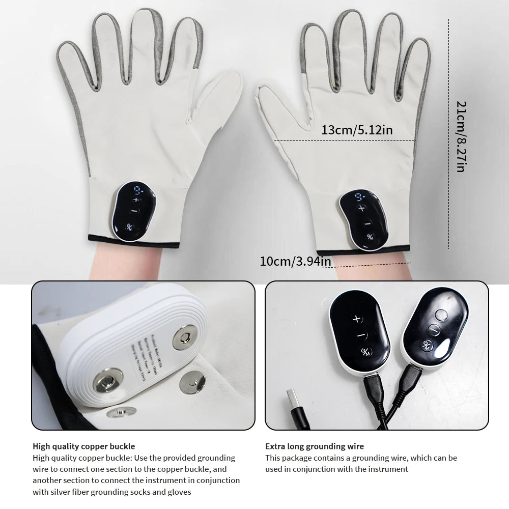 VamsLuna Microcurrent EMS Massage Gloves | Skin Tightening