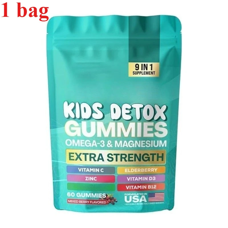 Kids Multivitamin Gummies – Vitamin C, D3, B12, Zinc & Omega-3