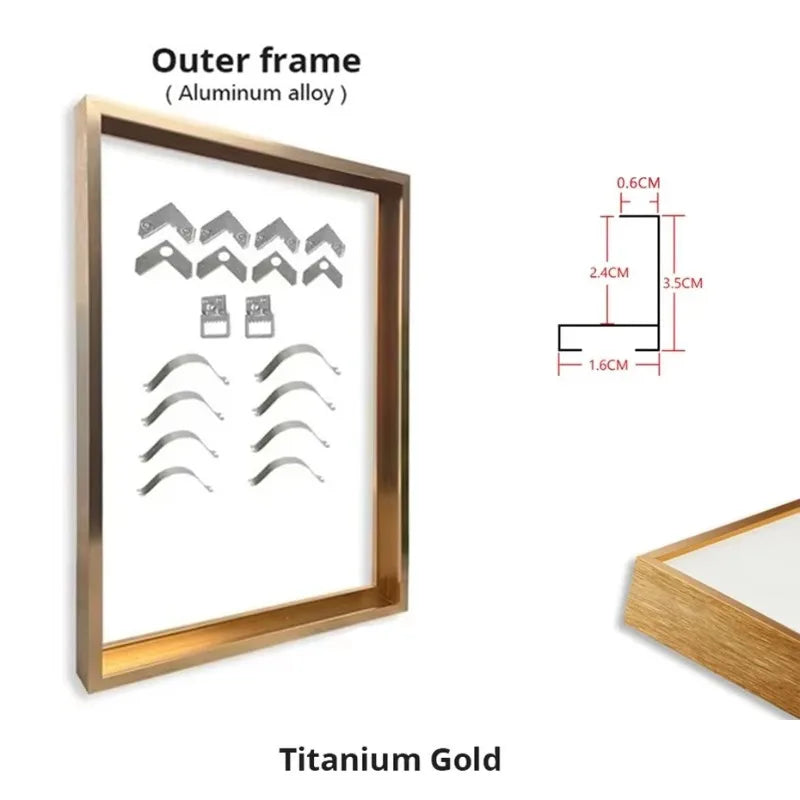 18 Colors 20-200cm Large Size Canvas Picture Metal Aluminum Outer Frame for Oil Painting Artwork Wall Art Photo Poster Home Deco Peaceful Pleasures Health and Wellness