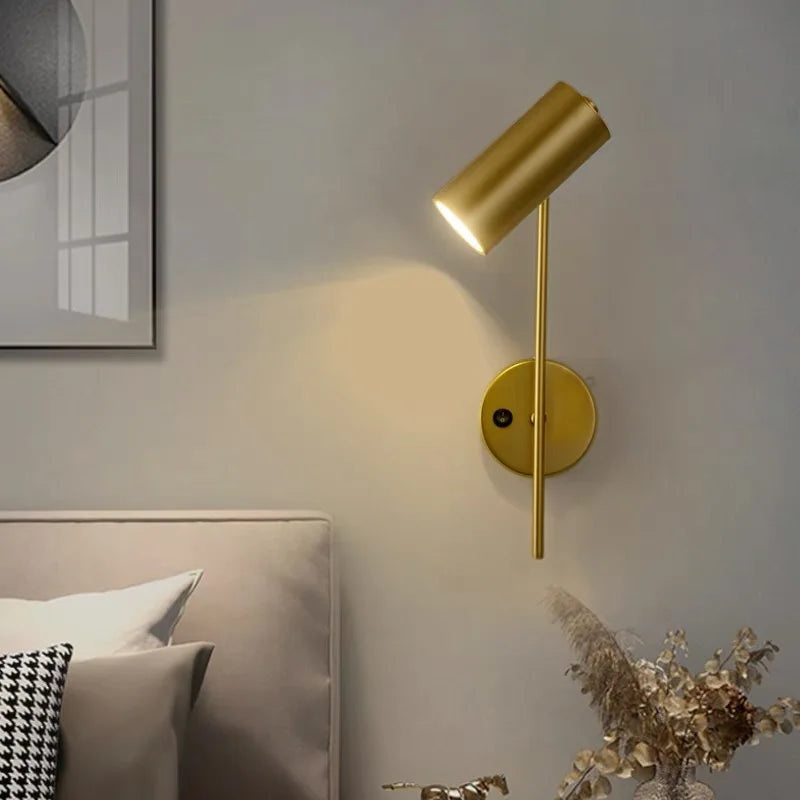 Rotating LED Wall Reading Lamp with Switch | Modern Home Decor