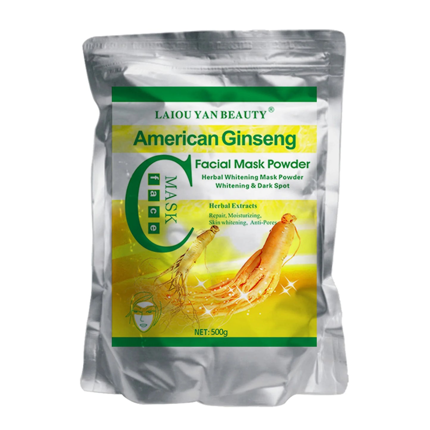 500g Pearl Whitening Jelly Mask Powder – Green Tea & Lemon