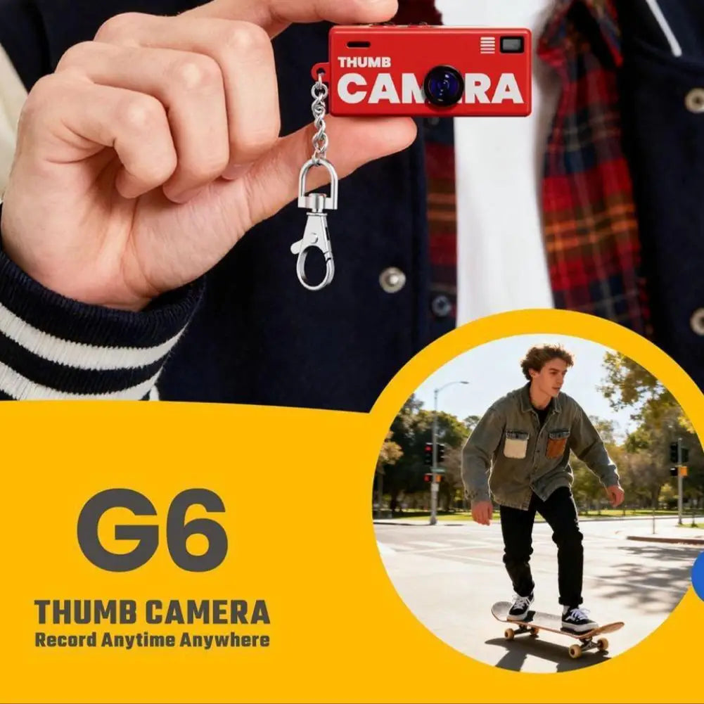 Mini Thumb Camera Backpack Pendant HD Photo Taking Phone Transfer for Students Kids Daily Carry Portable Digital Electronics Peaceful Pleasures Health and Wellness