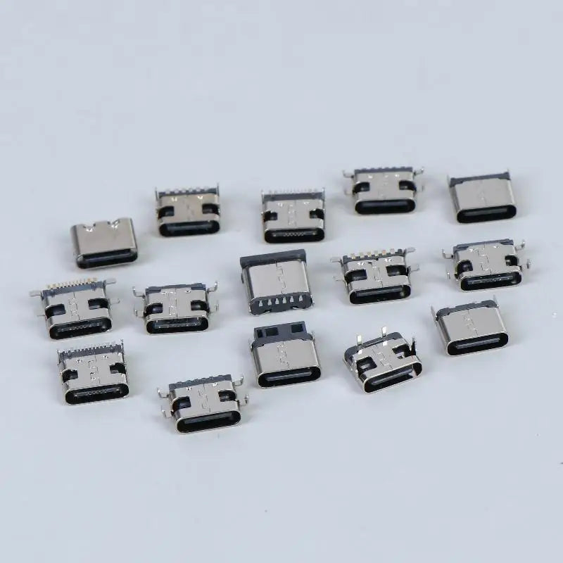 New 50/100/150Pcs 2/6/16Pin SMD SMT PCB USB-C Socket Type-C USB Connector Charging Port For Phone And Digital Product Repair Kit Peaceful Pleasures Health and Wellness