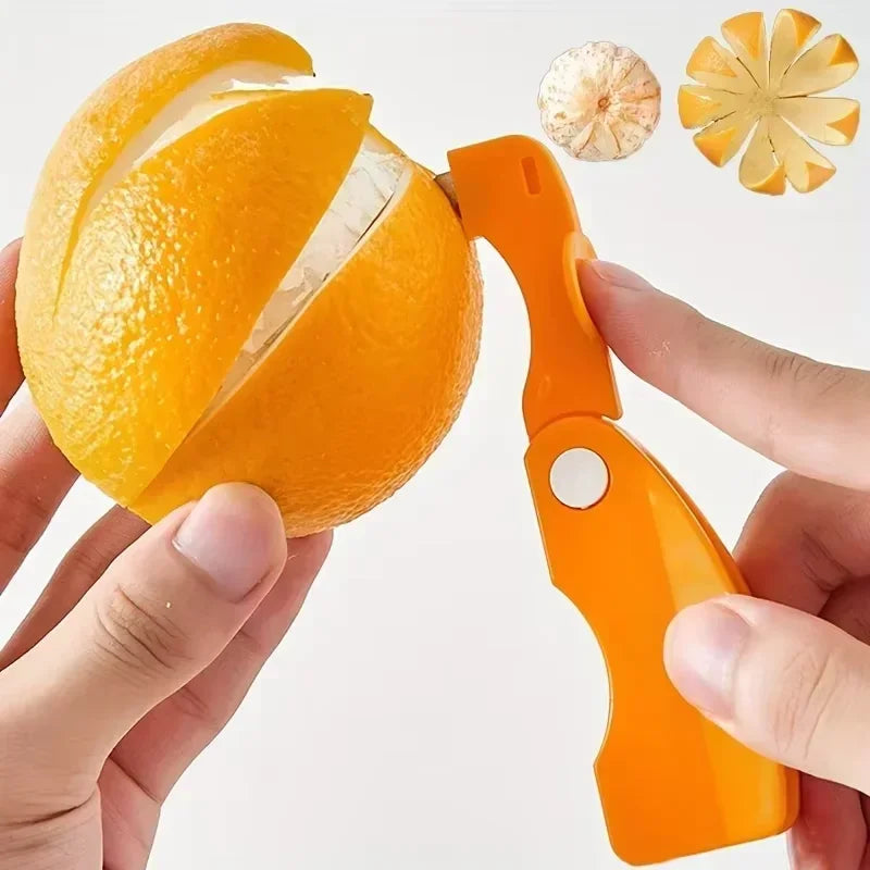 1pc/2pcs peeler,plastic folding handle fruit peeler tool,vegetable and fruit cutter,creative lemon and grapefruit peeler,kitchen Peaceful Pleasures Health and Wellness