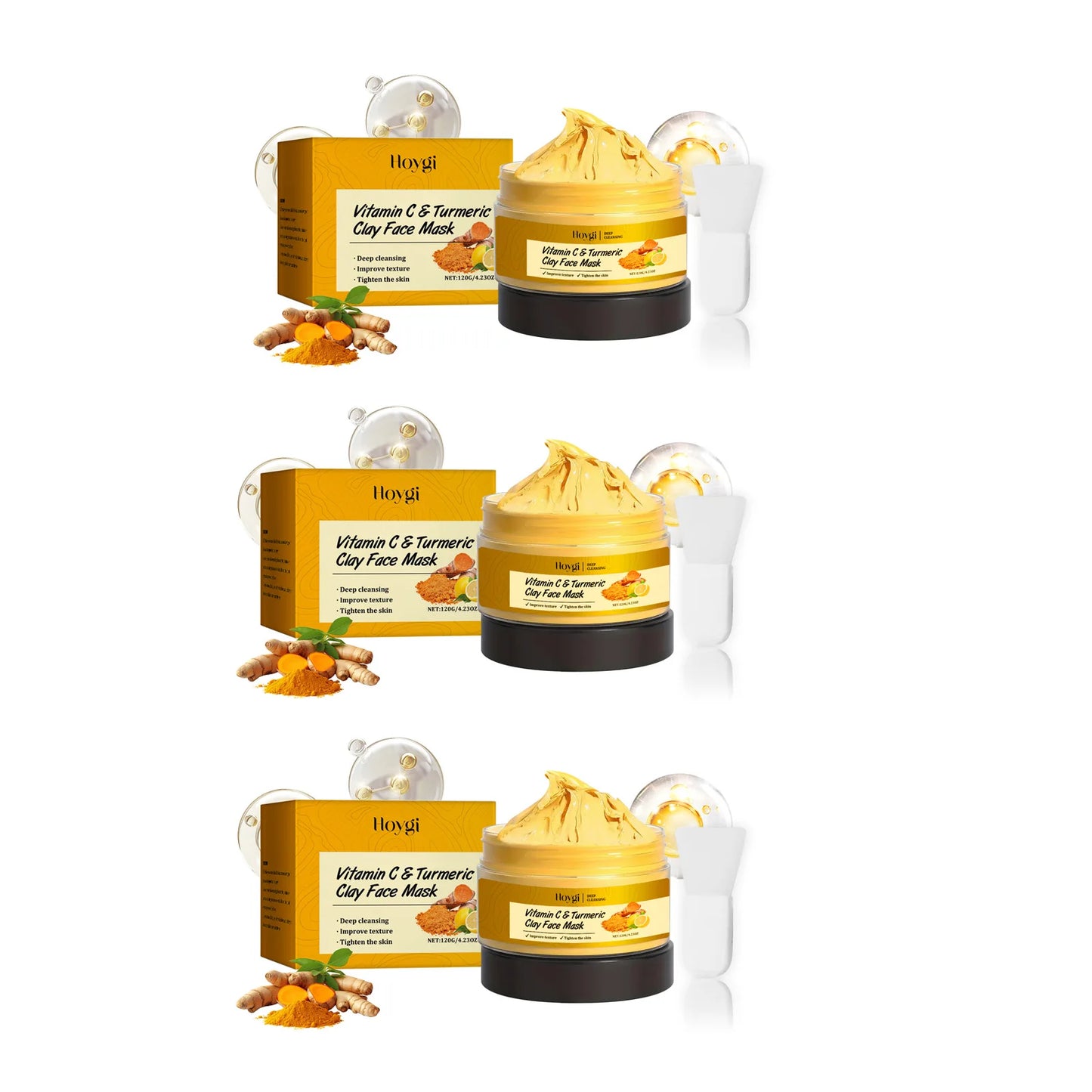 Vitamin C Turmeric Clay Mask – Pore Cleanse & Dark Spots