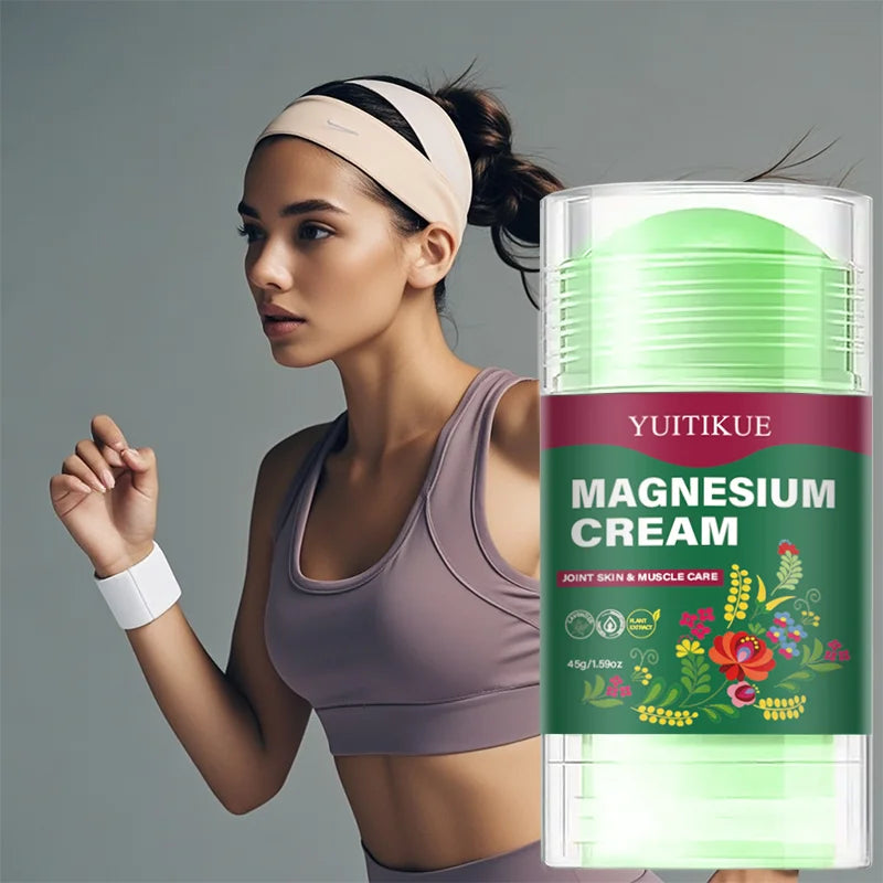 Yuitikue Magnesium Cream Stick, 45g Joint Skin & Muscle Care Cream with Plant Extracts, Soothing Relief for Sore Muscles Peaceful Pleasures Health and Wellness
