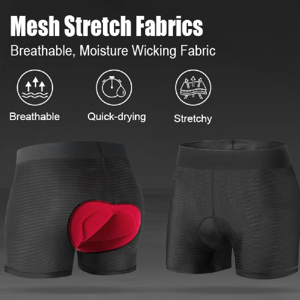 WEFITON 1PCS Men’s Cycling Underwear 4D Padded Bike Shorts MTB Liner Shorts with Anti-Slip Leg Grips Breathable Bicycle Sports Peaceful Pleasures Health and Wellness