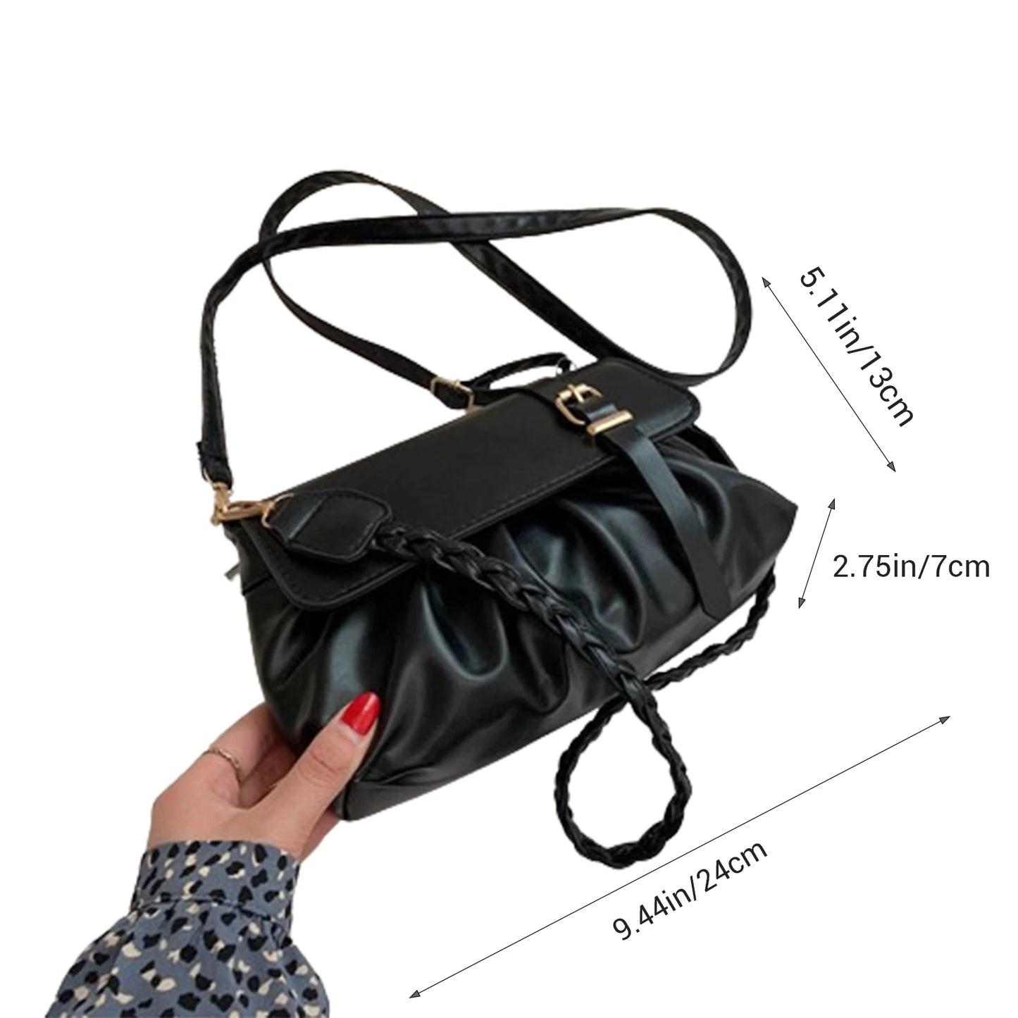 Female Fashion Crossbody Bag Versatile Temperament Lightweight Handbags Exquisite Gift for Girls Birthday Peaceful Pleasures Health and Wellness