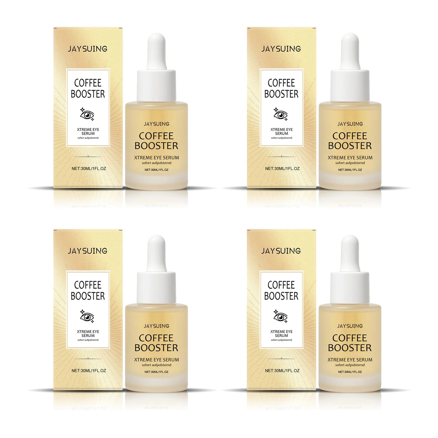 Jaysuing Caffeine Eye Serum Anti Wrinkle Firming Skin Remove Dark Circles Brighten Eyes Ageless Instantly Moisturize Nourish Eye Peaceful Pleasures Health and Wellness 4pcs
