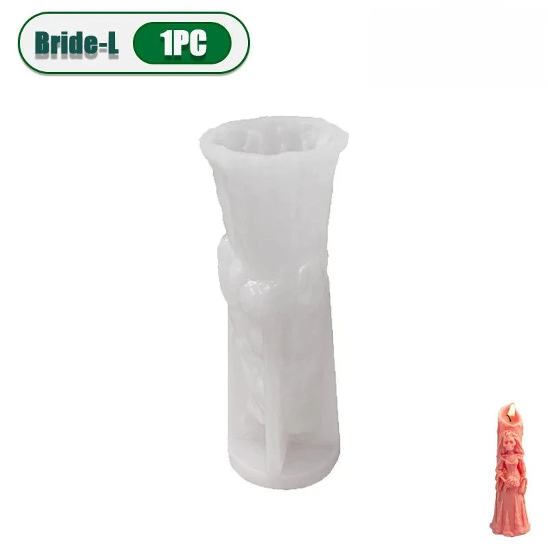Halloween Skull Ghost Bride Silicone Candle Mold – DIY Craft