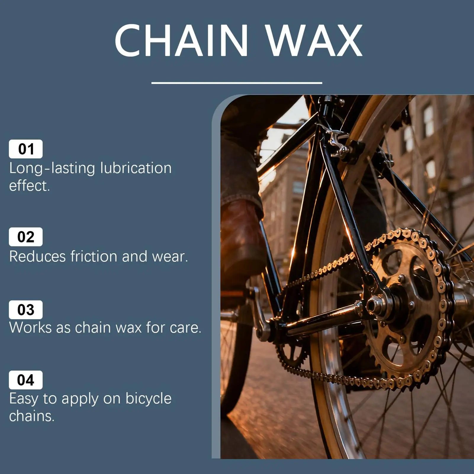 120ml Bike Chain Lube Dry Lubricating Wax for Long-Lasting Performance on Mountain & Road Bicycles, Outdoor Urban Riding Peaceful Pleasures Health and Wellness