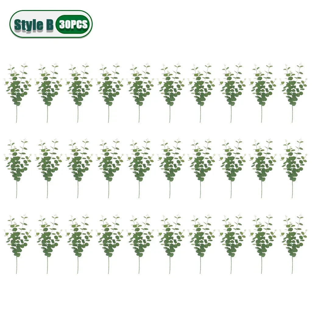 Artificial Eucalyptus Stems – 3 Styles Silver Dollar Leaf Picks