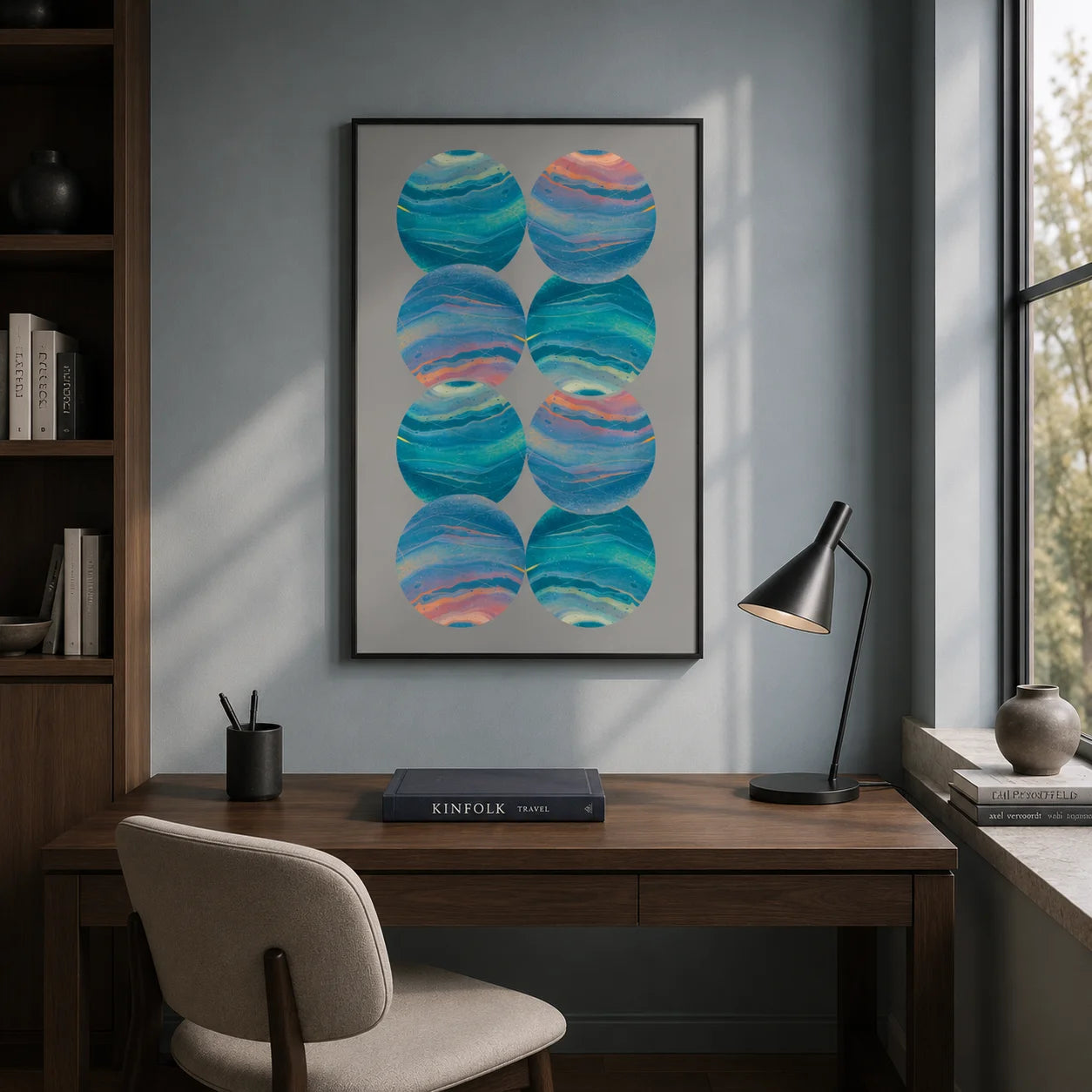 Abstract Circular Texture Canvas Wall Art | Modern Poster Print Canvas Wall Art Peaceful Pleasures Health and Wellness
