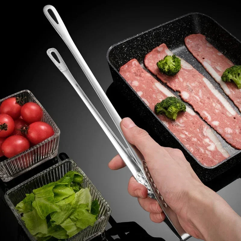 Stainless Steel BBQ & Kitchen Tongs | 24cm & 28cm Food Tongs
