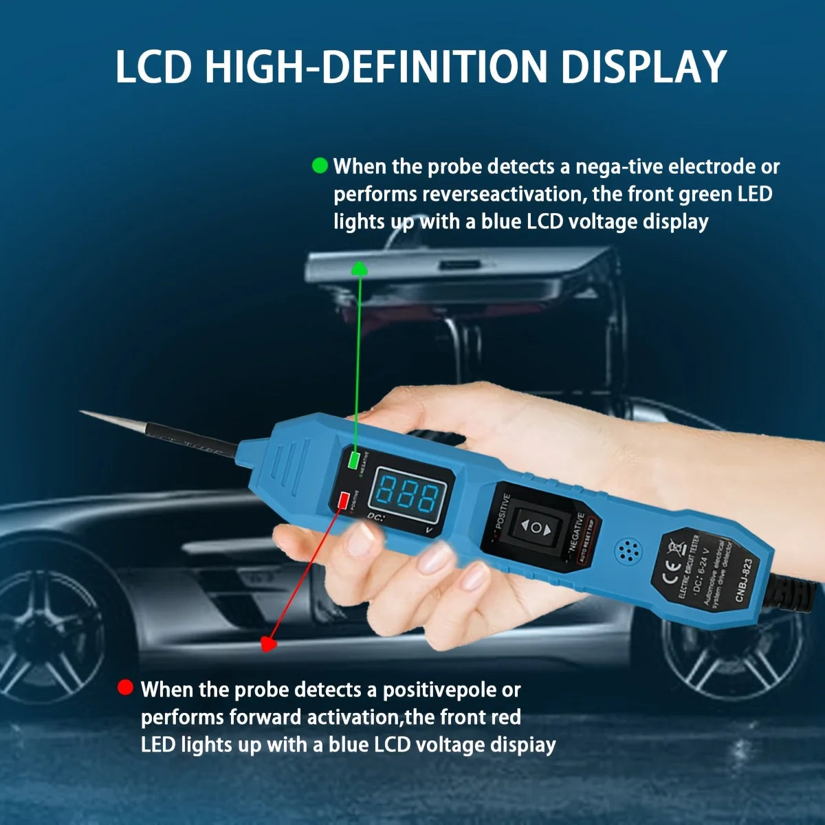 Smart Car Circuit Tester | LED Display | 3.5–36V DC Peaceful Pleasures Health and Wellness