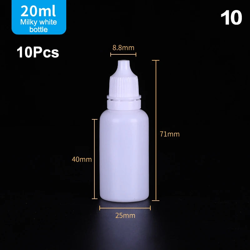 10-Pack Refillable Empty Eye Drop Squeeze Bottles 5–30ml