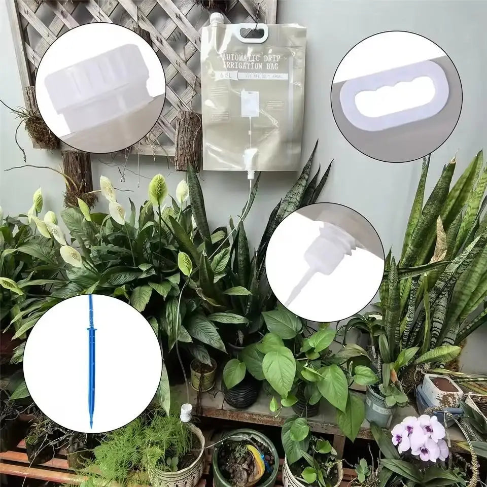 6.5L Automatic Drip Irrigation Bag – Self-Watering Plant System
