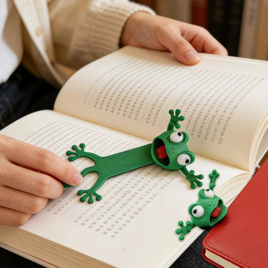 3D Lazy Frog Bookmark – Cute Cartoon Page Holder Clip Gift Novelty Bookmark Peaceful Pleasures Health and Wellness