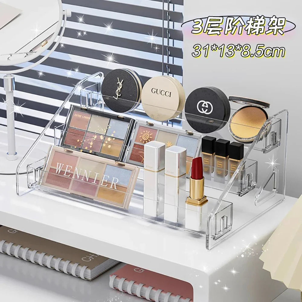 Clear Acrylic Makeup & Jewelry Organizer | Desktop Storage Box