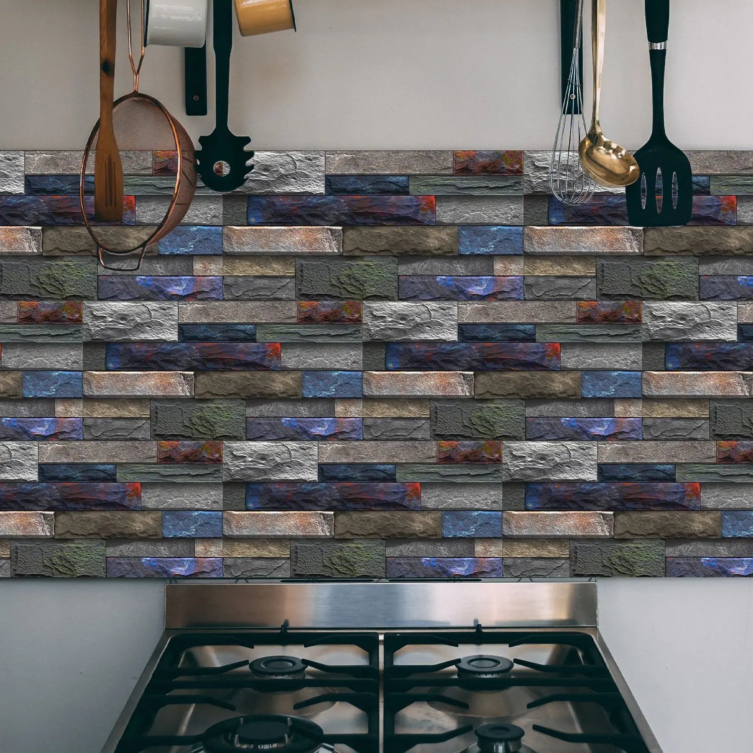 New stone-patterned crystal self-adhesive wall film for kitchen and bathroom, waterproof and moisture-proof wallpaper Peaceful Pleasures Health and Wellness