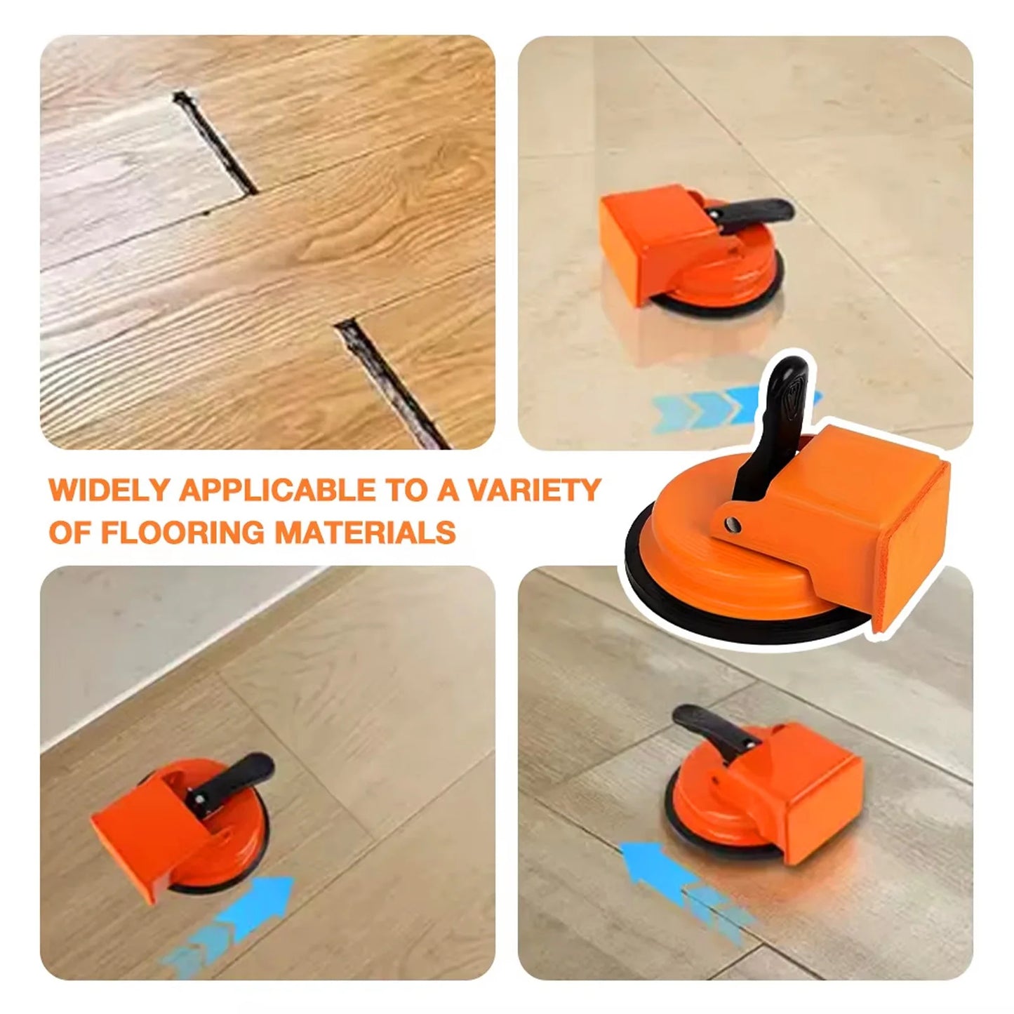Professional Floor Gap Repair Kit Floor Gap Fixer Tool Heavy Duty Repair Professional Suction Cup with 3 Reusable Patches Orange Peaceful Pleasures Health and Wellness