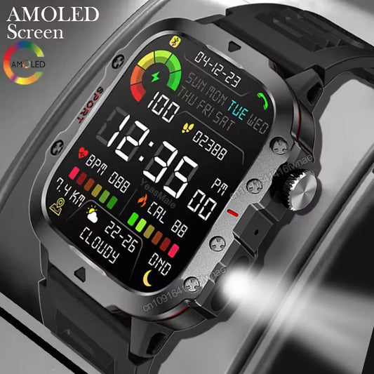 2025 Military GPS Smart Watch Men LED Flashlight Waterproof Outdoor Sport Tracker Bluetooth Call Waterproof Smartwatch Man Women Peaceful Pleasures Health and Wellness