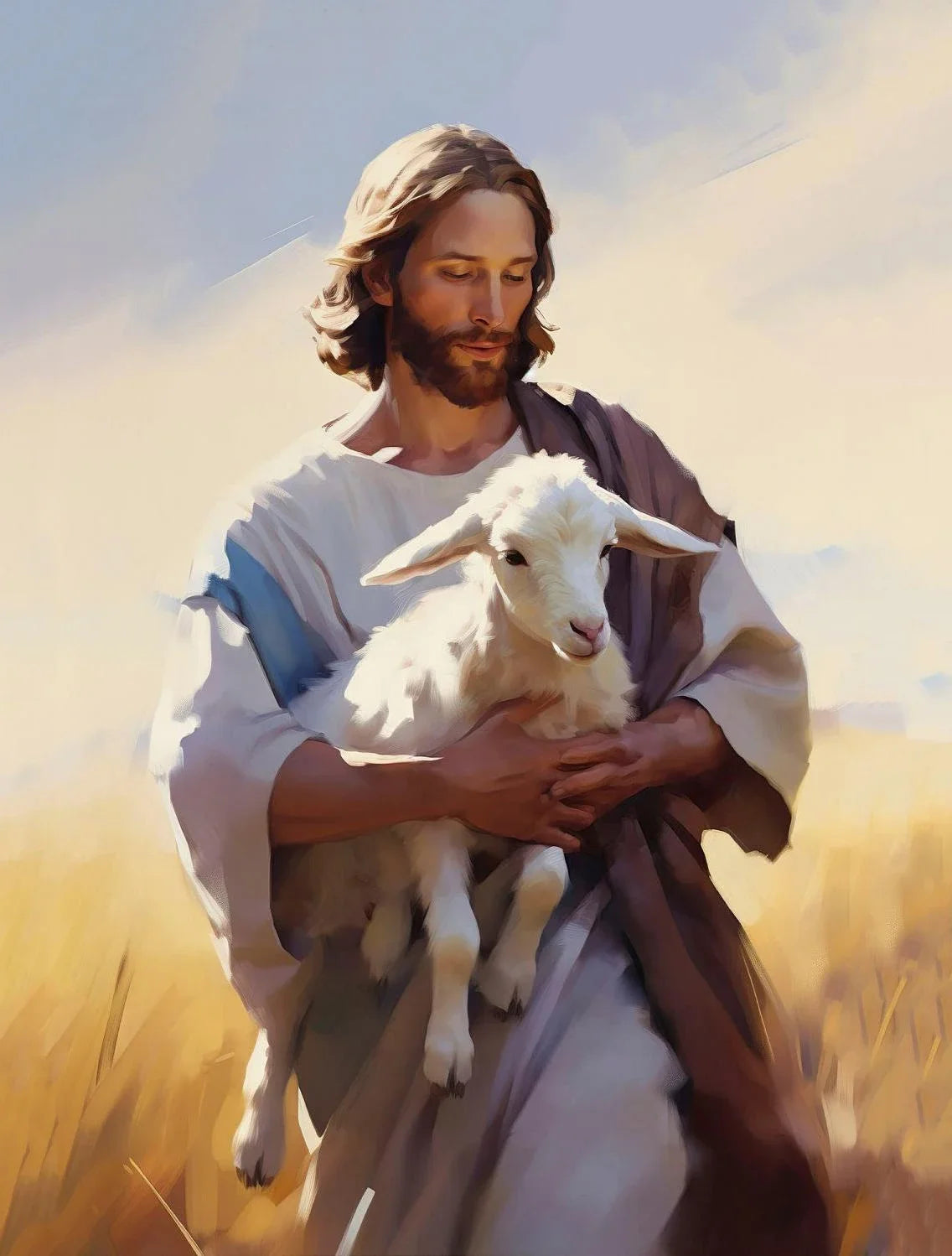 Jesus Christ Divine Hand Retro Canvas Wall Art | Religious Décor