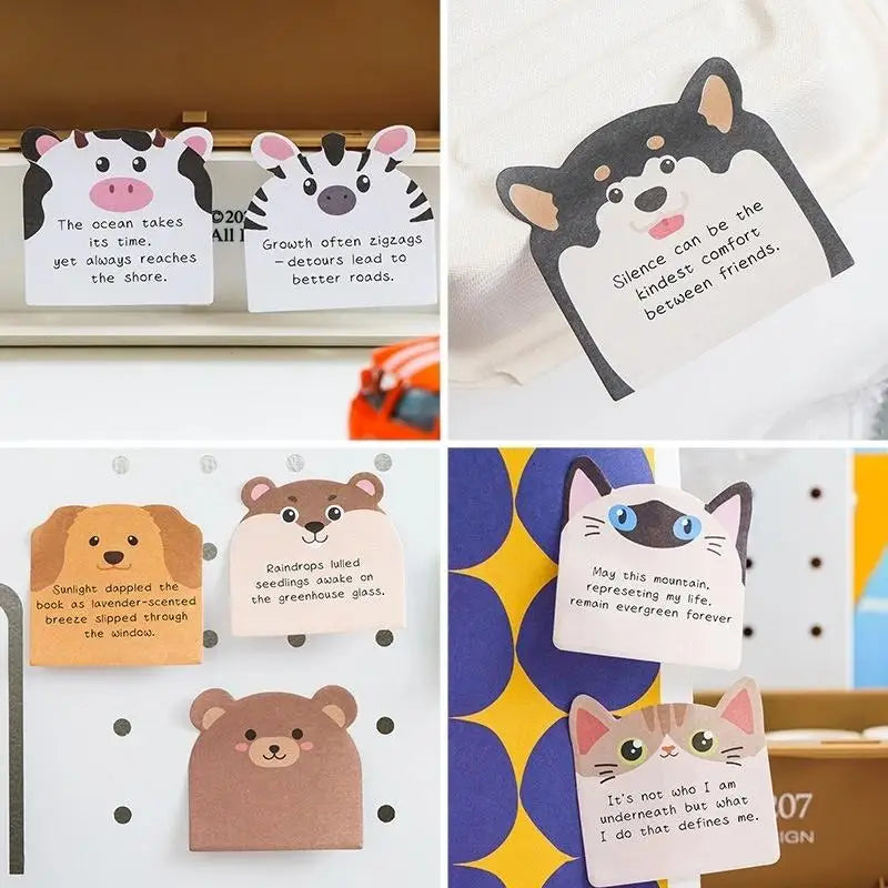 Cute Animal Shaped Sticky Notes – 240 or 960 Sheet Memo Pads