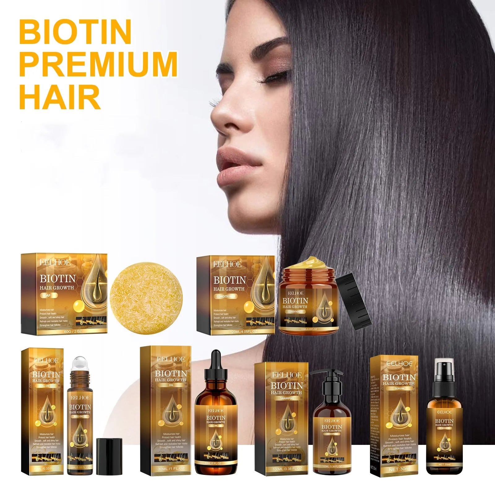 Biotin Hair Growth Products Fast Growing Oil Conditioner Frizz Damaged Repair Hair Thinning Soap Nourish Root Dense Hair Shampoo Peaceful Pleasures Health and Wellness