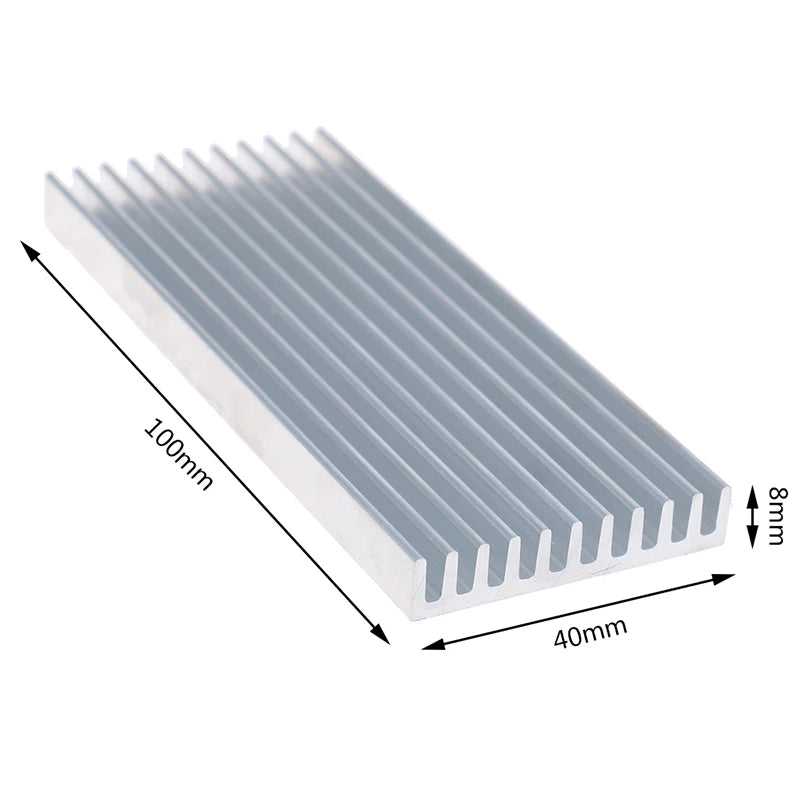 40×40×20mm/100×40×8mm/100×40×20m/100×100×18mm Extruded Aluminum Heatsink For High Power LED IC Chip Cooler Radiator Heat Sink Peaceful Pleasures Health and Wellness 100x40x8mm