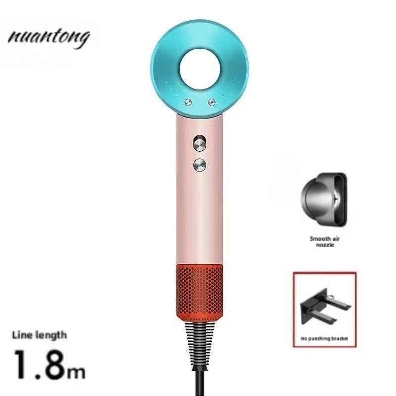 5 in 1 Professional Hair Dryer, with Hot and Cold Air Functionality - Lightweight and Thermostatic Styling Tool for Smooth Hair Peaceful Pleasures Health and Wellness Macaron 100-240V AU plug