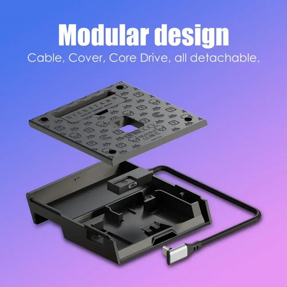 Portable Docking Station Stand With Detachable USB C Hub Expansion Adapter For XBOX X Ally/Skull & Co. Steam Deck/ROG Holder Peaceful Pleasures Health and Wellness
